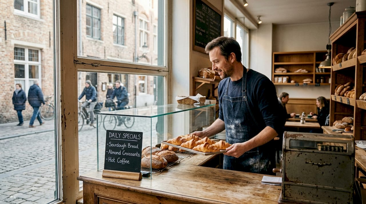 Why book central accommodations in Brugge for food