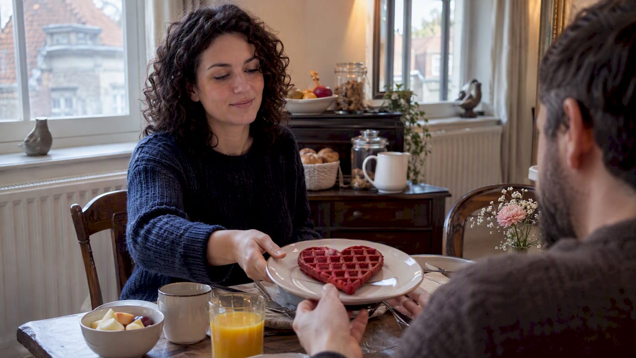 Valentine’s Waffles in Bruges: Share the Red Velvet Heart